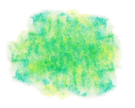 Painted Green Watercolor Stain Stock Illustration Illustration Of