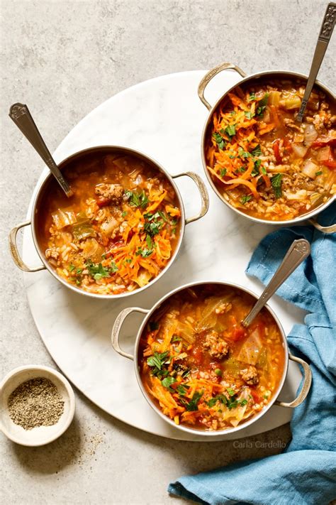 I like to use the whole leaves in hot pots or chaffing lastly, i want to introduce this pork cabbage roll soup by garden time homemade cuisine. Stuffed Cabbage Soup - Homemade In The Kitchen | Cabbage ...