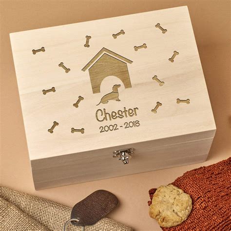 Personalised Wooden Pet Memorial Box Kennel Memorial Keepsake Box