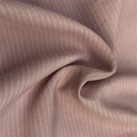 58 Cotton Lyocell Tencel Blend Striped Pink And White Woven Fabric By