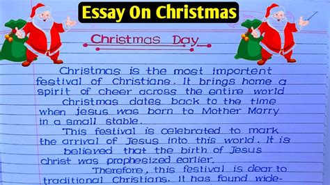 Christmas Essay In English Essay On Christmas In English Essay