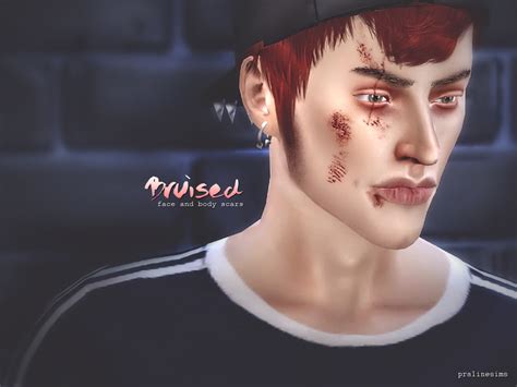 Sims 4 Ccs The Best Bruised Face Body Scars By Pralinesims