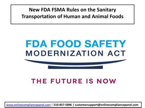 New Fda Fsma Rules On The Sanitary Transportation Of Human And Animal Foods