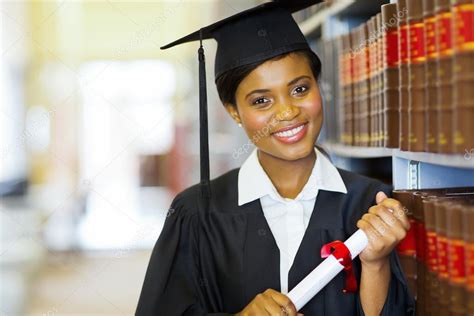 Pretty Female African College Graduate — Stock Photo © Michaeljung