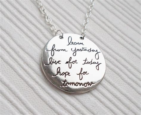 Quote Necklace Silver Necklace Quote Jewellery Silver
