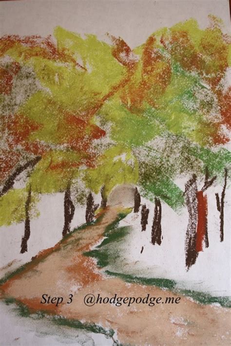 Fall Walk In The Woods Chalk Pastel Art Tutorial Hodgepodge