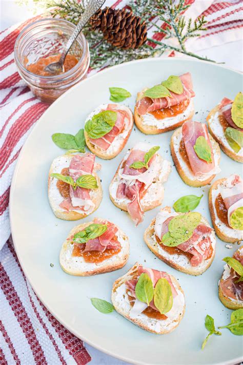 Fig Jam And Goat Cheese Crostini With Prosciutto The Jam Jar Kitchen