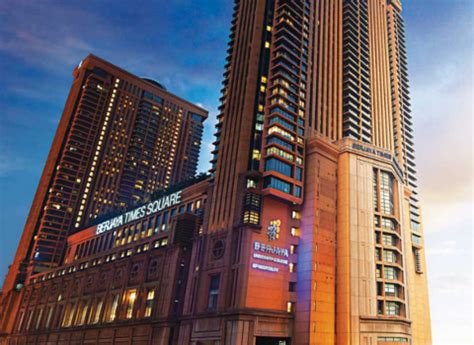Berjaya times square is a twin tower structure that houses a hotel, condominiums, business offices, and a shopping center. Berjaya Times Square Sdn Bhd