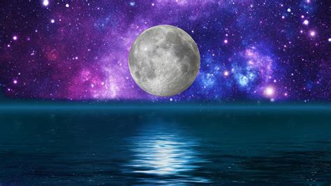 Moon Over Ocean Wallpaper Wallpapersafari