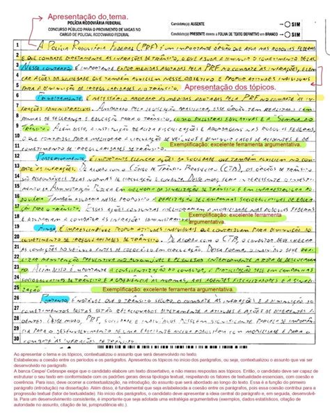 Concurso PRF confira exemplo de redação nota máxima