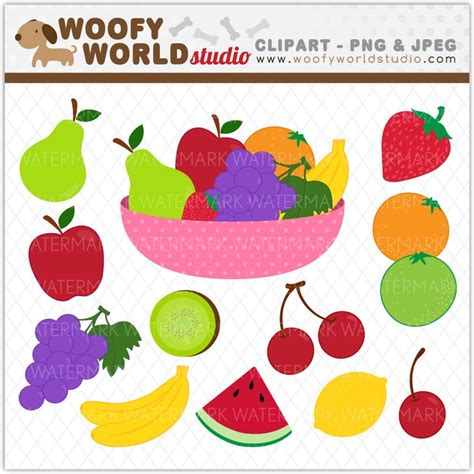 Mix Fruit Clipart Instant Download Digital Clip Art Wa103c1a 3