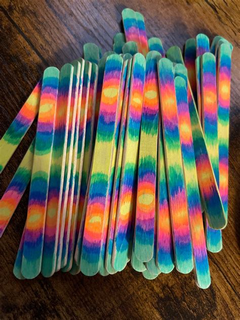 Tie Dyed Crafting Sticks Small Etsy