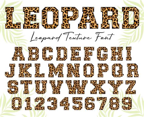 Leopard Font Animal Font Safari Font Leopard Print Font Leopard Spots