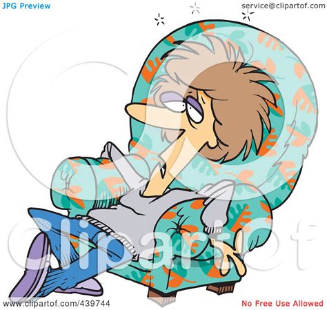 Royalty Free Rf Clip Art Illustration Of A Cartoon Exhausted Woman In