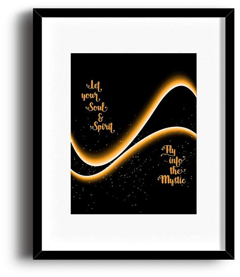 Into The Mystic By Van Morrison Song Lyrics Print Illustration Wall