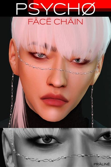 Accessories Tattoospiercings Face Chain From Praline Sims • Sims 4