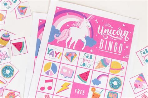 Free Printable Unicorn Bingo