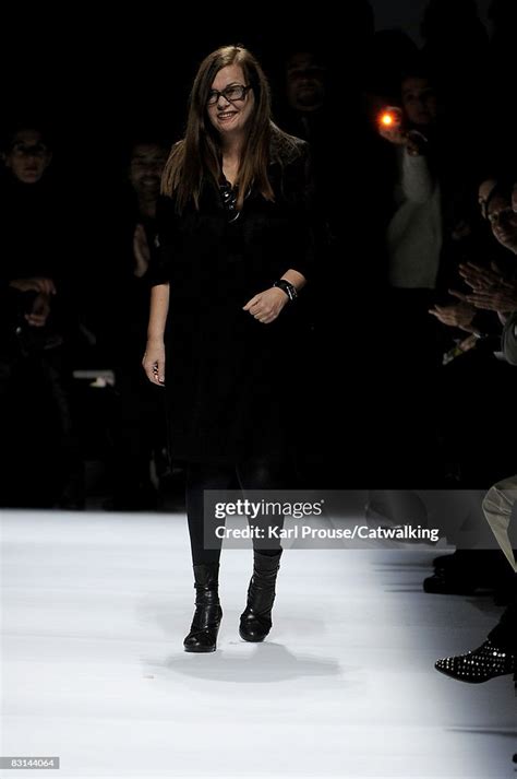 Designer Martine Sitbon Walks The Runway During The Rue Du Maill Show