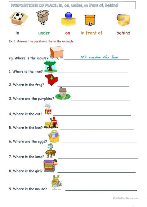 Prepositions Of Place Worksheet Free Esl Printable Worksheets Made By