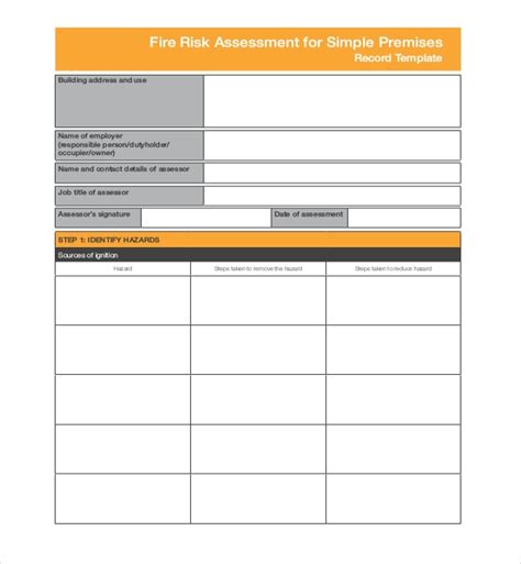 Fire Risk Assessment Template Fire Safety Combustion Vrogue Co
