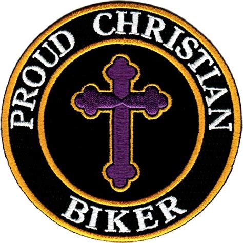 Proud Christian Biker Embroidered Patch Jesus Chris Iron On