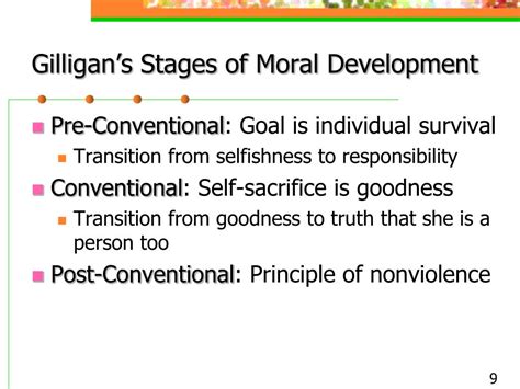 Gilligan Stages Of Moral Development Chart