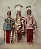Three Apache men - Chief James A. Garfield (center), Pouche Te Foya and ...
