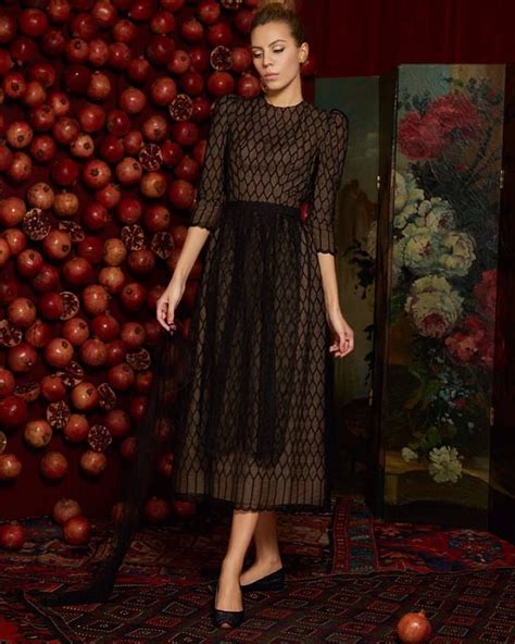Ulyana Sergeenko High Neck Dress Long Sleeve Dress Ss 15 Couture