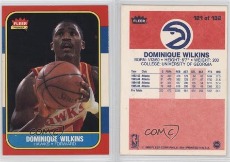 Dominique wilkins prices (basketball cards 1990 hoops) are updated daily for each source listed above. 1986-87 Fleer #121 Dominique Wilkins Atlanta Hawks RC Rookie Basketball Card