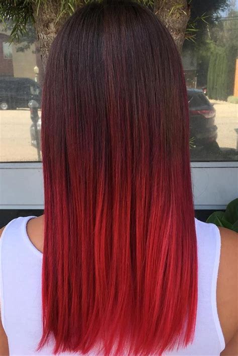 63 Best Red Ombre Hair Color Ideas For Long Hair Hair Color Red Ombre