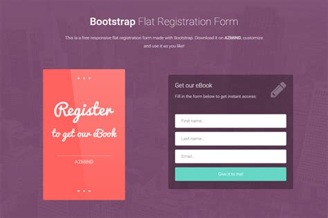 Bootstrap Flat Registration Form Templates