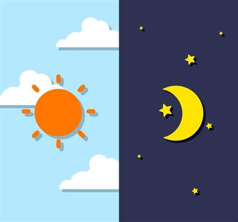 Day And Night Sky 293120 Vector Art At Vecteezy