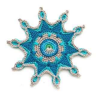 Coaster or Motif Estella pattern by Christa Veenstra | Crochet coaster pattern, Crochet applique ...