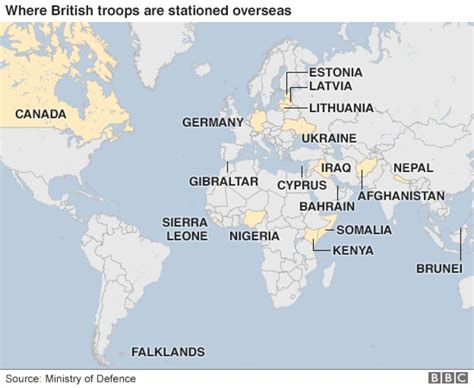 Where Are British Troops Deployed Overseas Bbc News