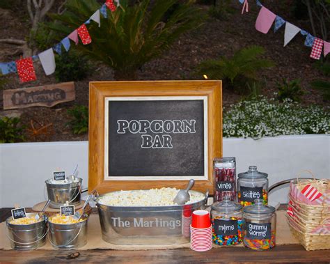 The Outdoor Movie Night Popcorn Bar Make It How You Like It Salty Or