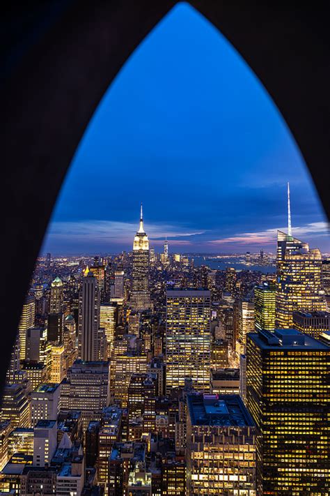 유토이미지 New York Skyscrapers Skyline Building Cityscape At Sunset In