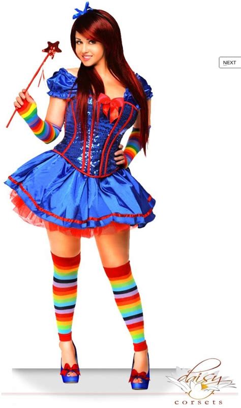 6 piece sexy rainbow brite girl corset costume 130 item daisy 2002