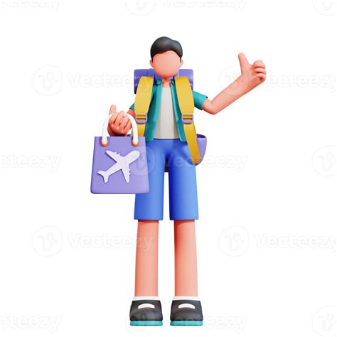 3d Character Male Holiday Illustration 35321831 Png