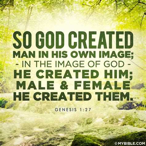 Bible Verse God Created Man In His Image Images Poster