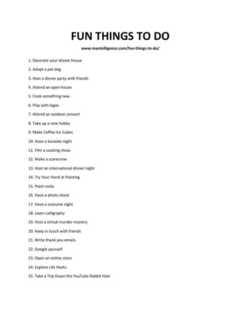 List Of Fun Things To Do In The Summer Inf Inet Com