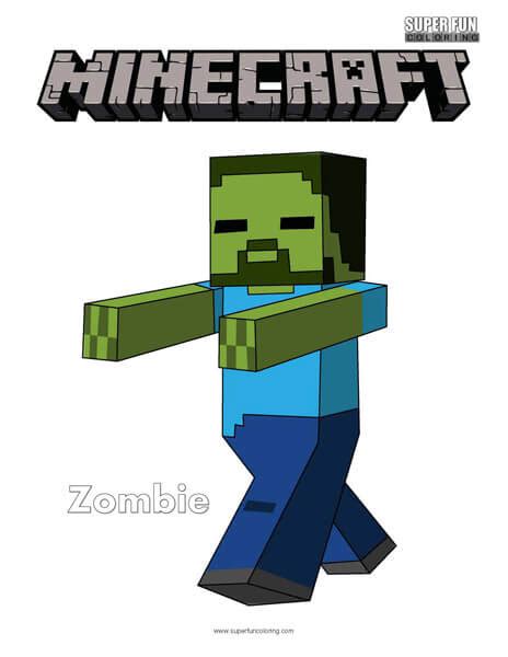 minecraft zombie coloring pages  coloring pages