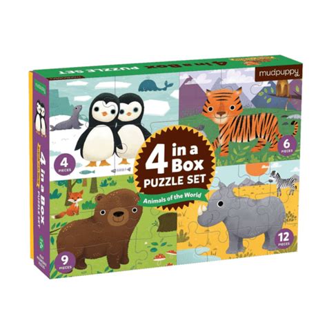 Mudpuppy 4 Puzzles Animals 2 Years Rocket Toys