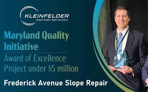 Frederick Avenue Slope Repair Receives Maryland Quality Initiative