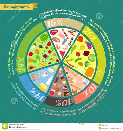 Food Pyramid Infographic Stock Vector Illustration Of Health 42027155