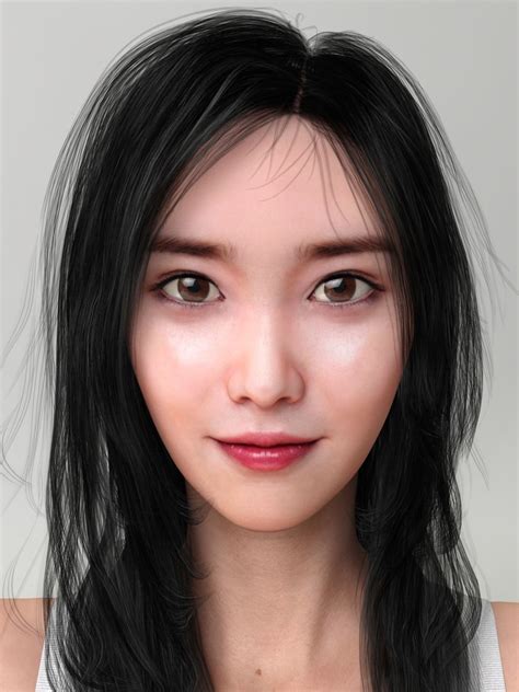 realistic korean beauty 3d model fbx ma mb 1 3d model model korean beauty