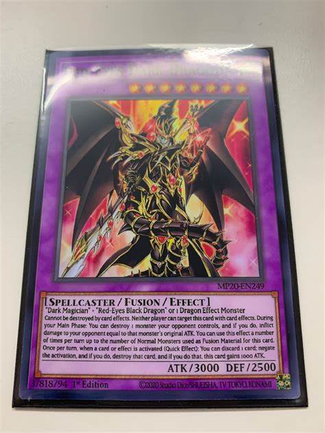 Red Eyes Dark Dragoon Super Rare Orica Proxy Etsy