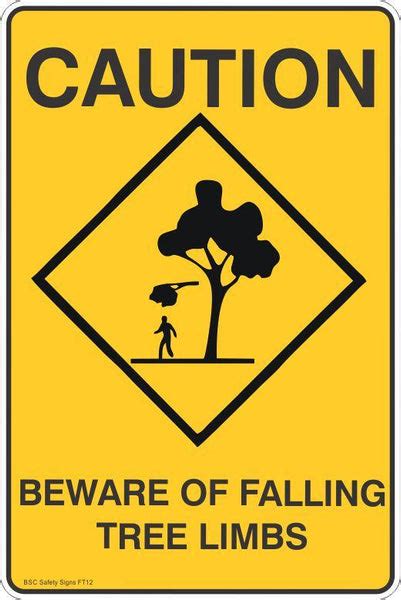Caution Beware Of Falling Tree Limbs Safety Signs Stickers Safety
