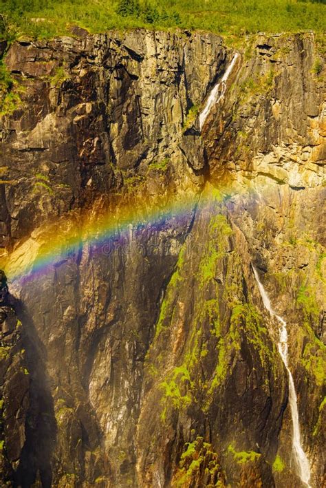 Voringsfossen Waterfall Mabodalen Canyon Norway Stock Photo Image Of