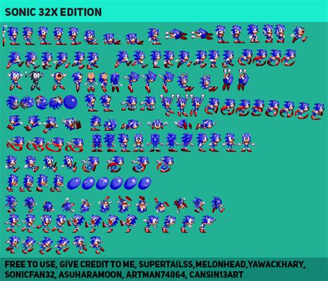 Sonic Sprites 32x Edition By Delayartworks On Deviantart