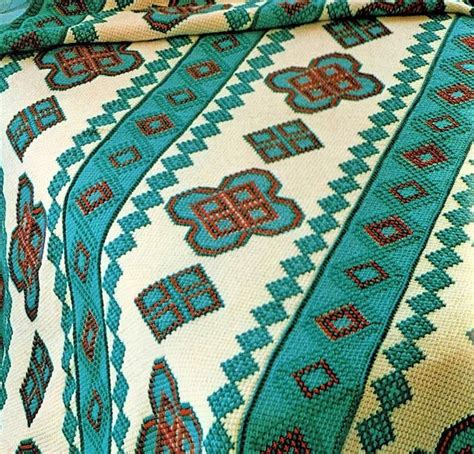 Vintage Crochet Navajo Afghan Pattern Pdf Instant Digital Etsy In